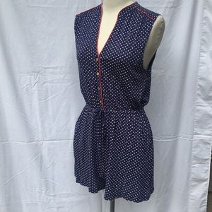 Sleeveless Polka Dot Romper